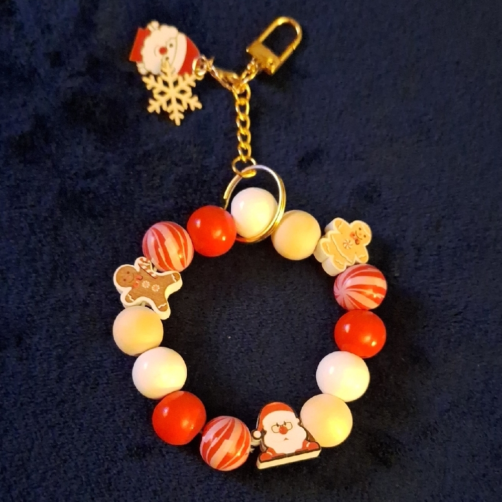 Festive Red and White Kids Charm Bracelet